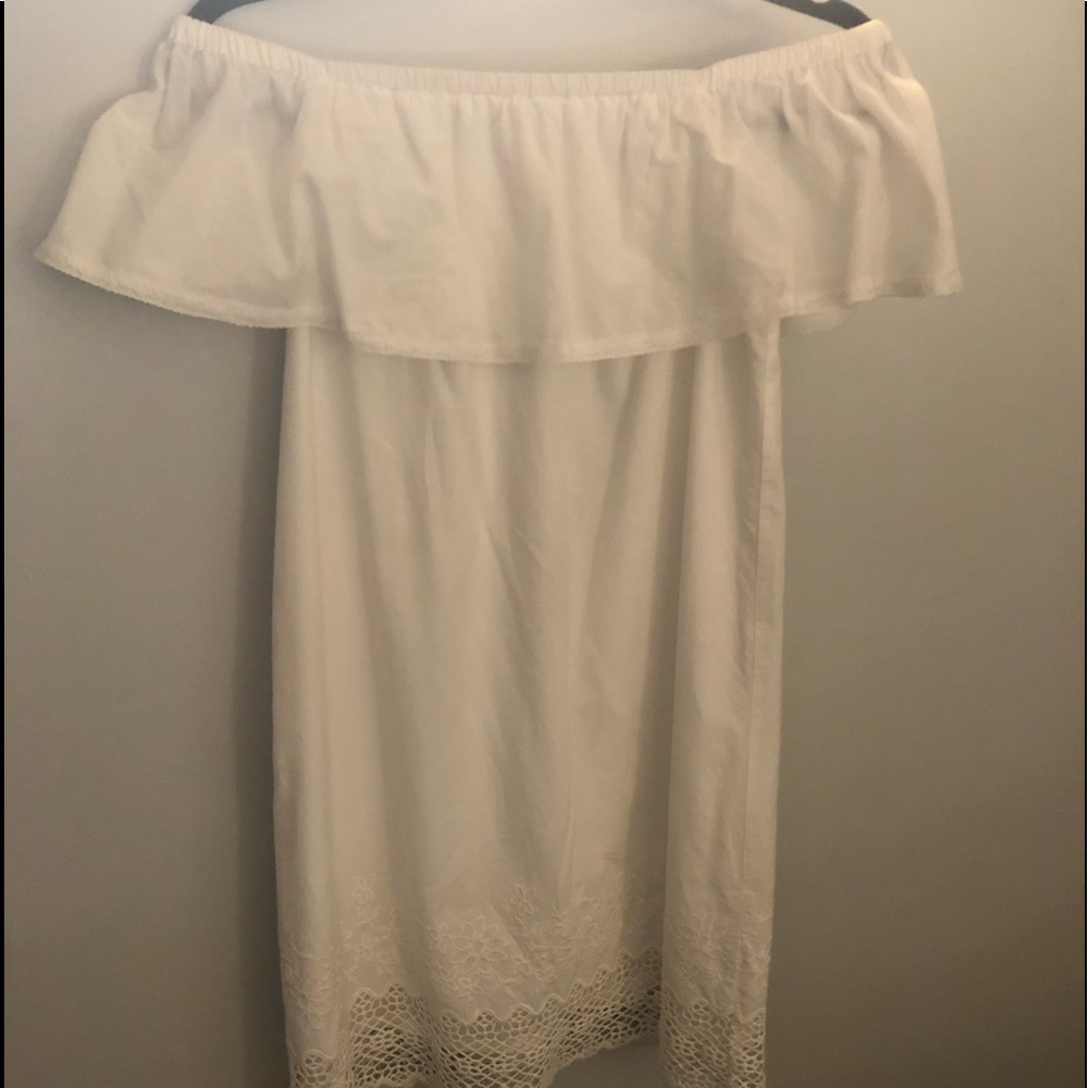 White off the shoulder sundress